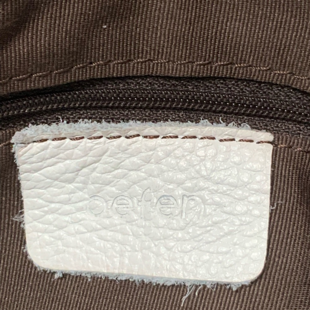 Befen Genuine Leather Crossbody Bag Small White Multi-Pocket Purse - Picture 3 of 6